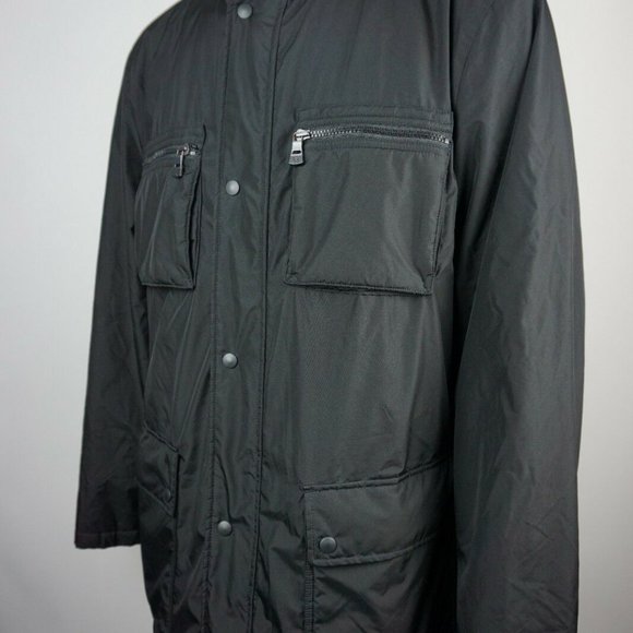 Express Men's Coat Jacket Black Hooded Size XL - Picture 8 of 11
